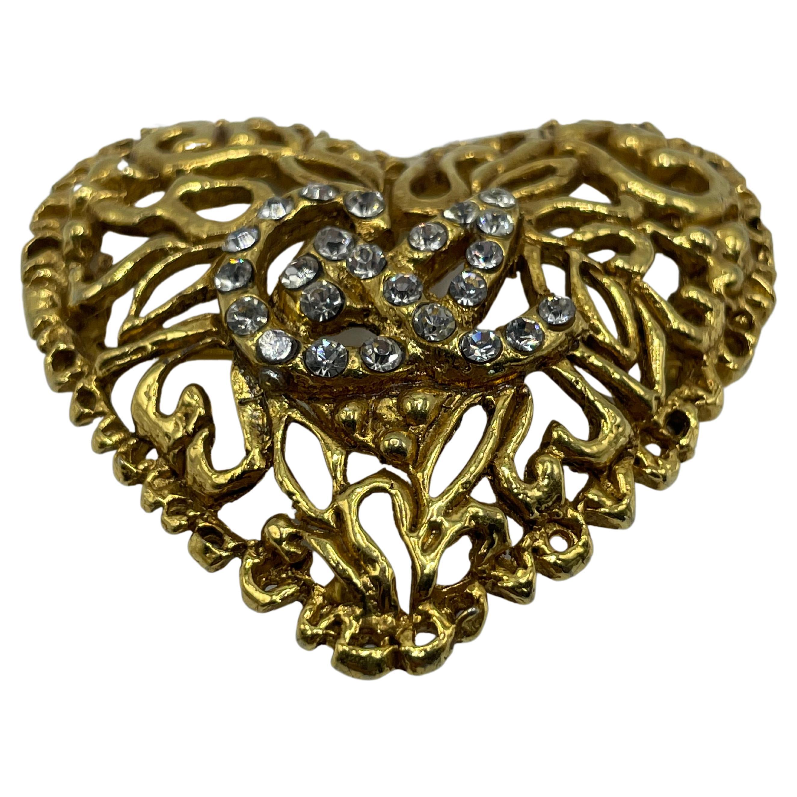 Women's or Men's Christian Lacroix heart brooch For Sale