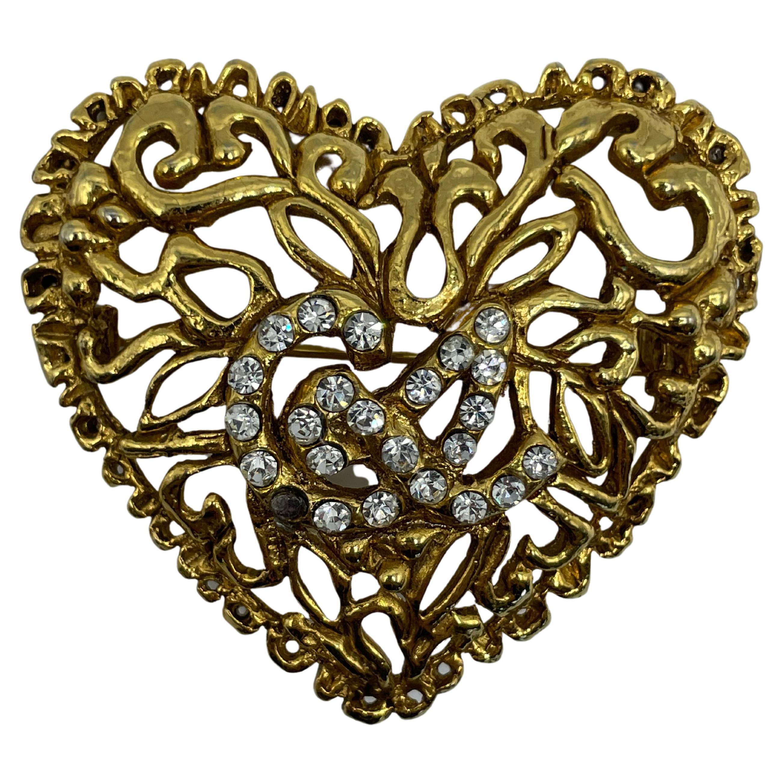 Christian Lacroix heart brooch For Sale
