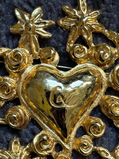 Christian Lacroix Heart Brooch, Noël 1993 Collection