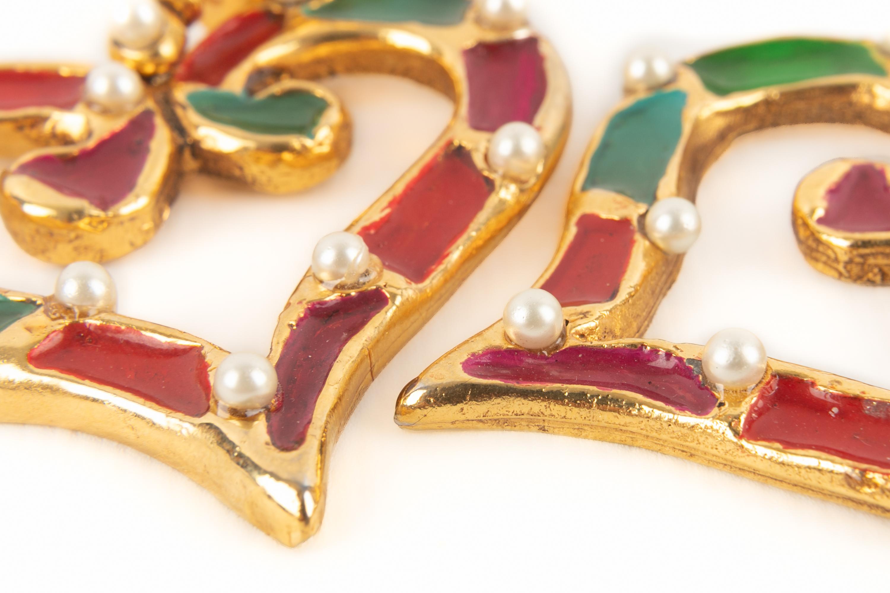 Christian Lacroix heart earrings For Sale 1