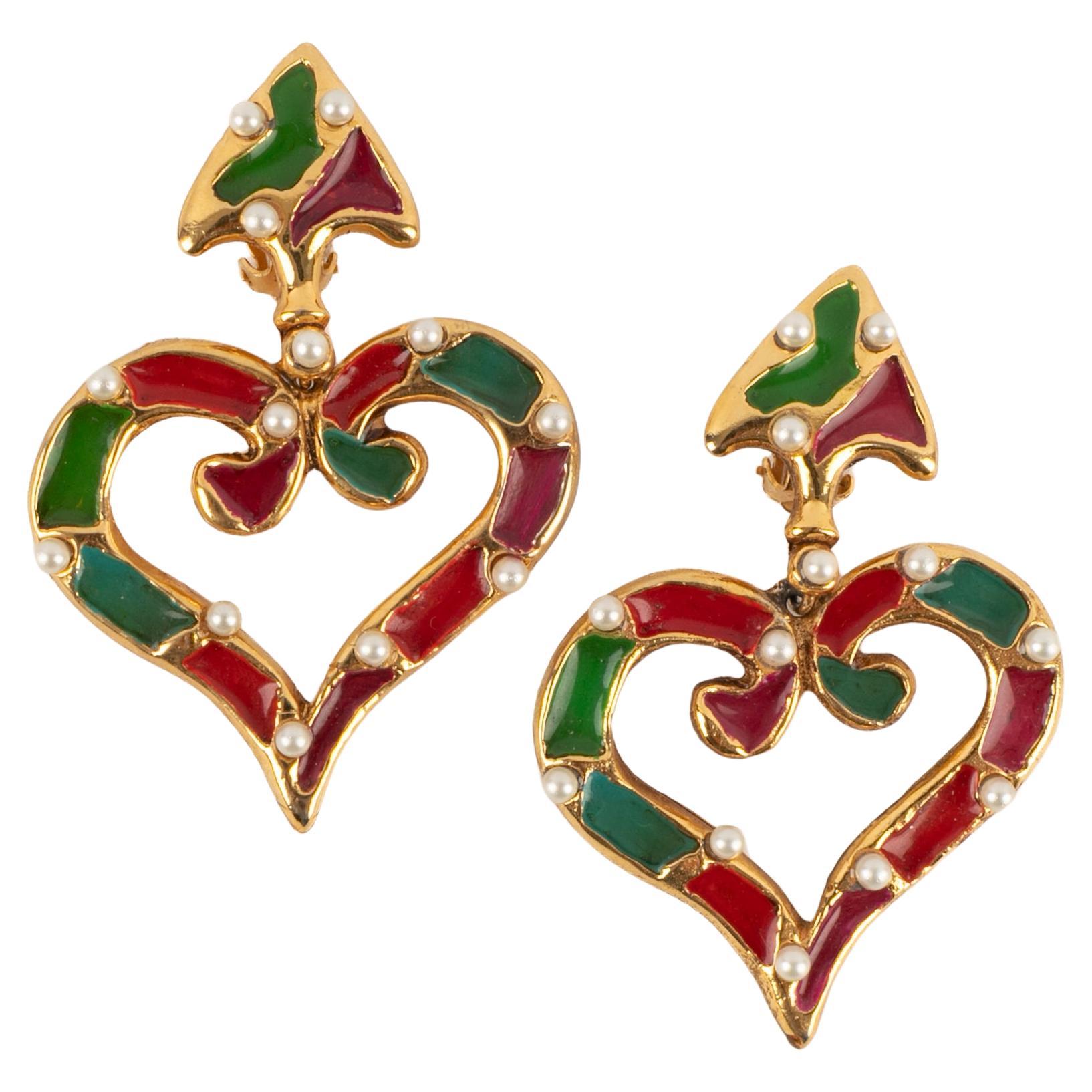 Christian Lacroix heart earrings