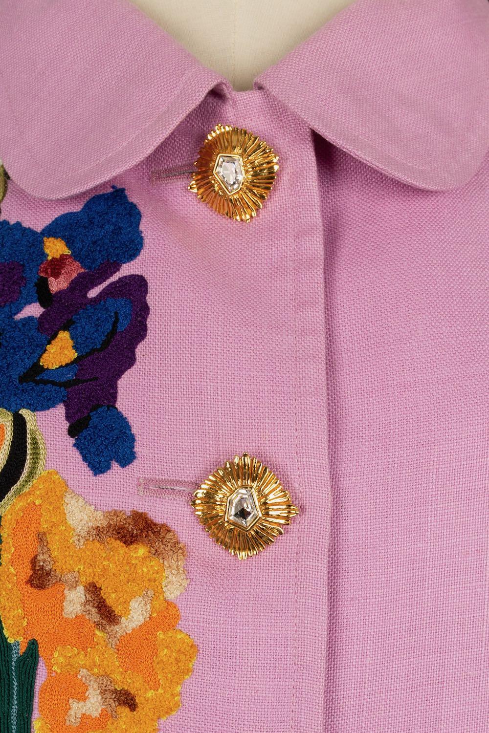 Giacca e gonna in abito color malva di Christian Lacroix in vendita 5
