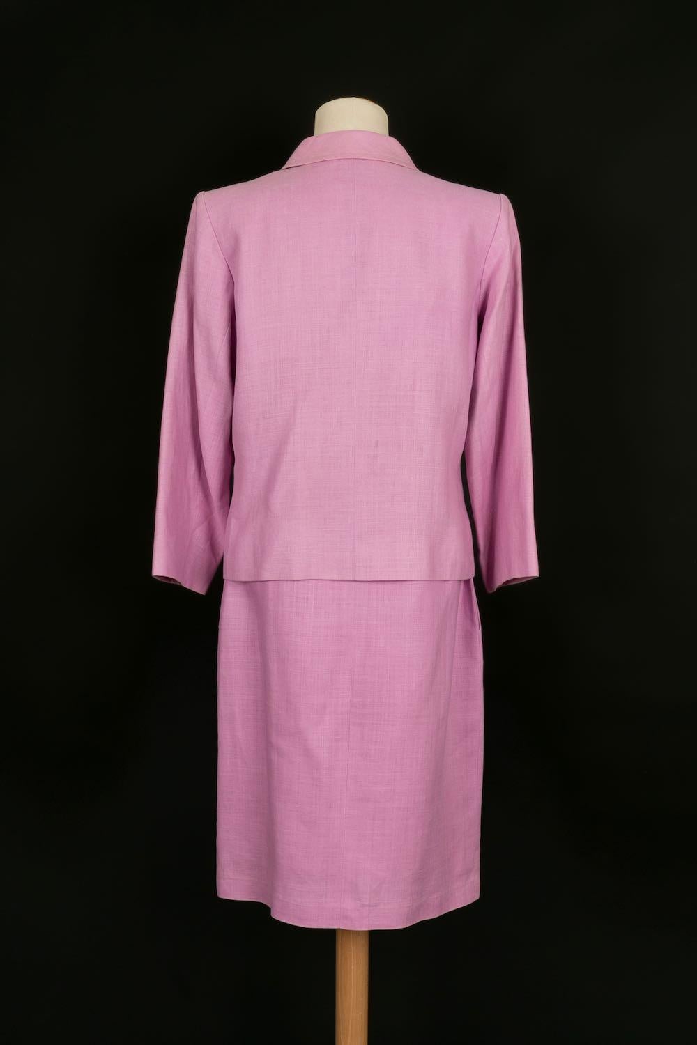 Christian Lacroix Jacket and Skirt in Mauve Suit In Excellent Condition For Sale In SAINT-OUEN-SUR-SEINE, FR