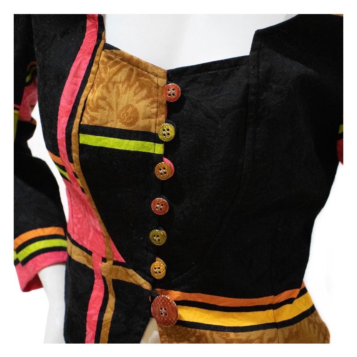 Black Christian Lacroix Jacket Spring1997 For Sale