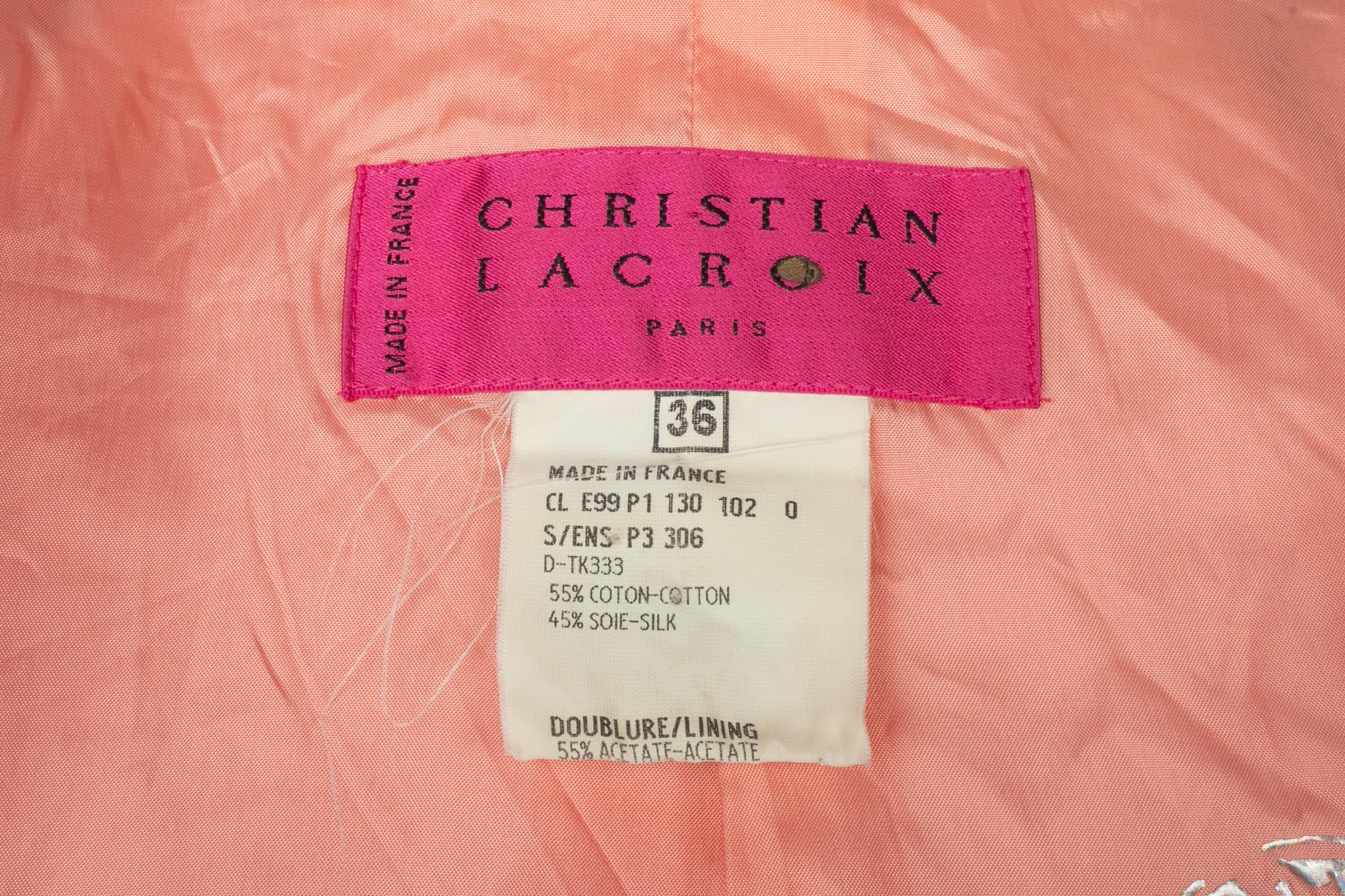 Christian Lacroix jacket summer 1999 For Sale 4