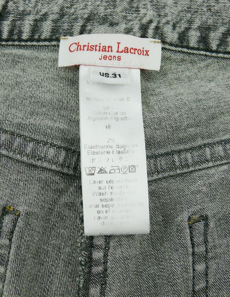 ★Christian Lacroix Jeans★デニムジャケット　36 Christian Lacroix Jeans Vintage Embroidered Heart Denim