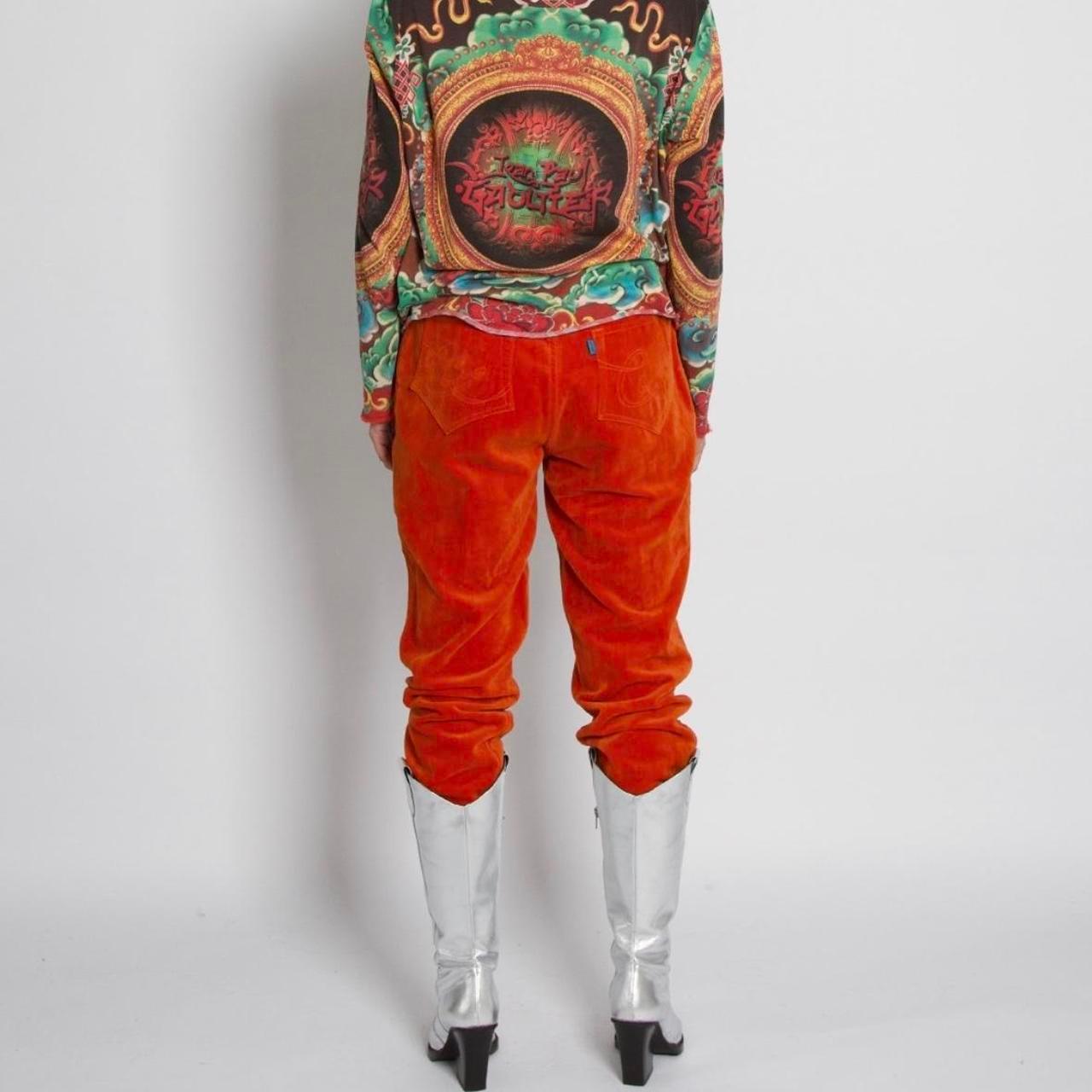 Christian Lacroix Jeans  Vintage Velvet High Waisted Pants For Sale 2