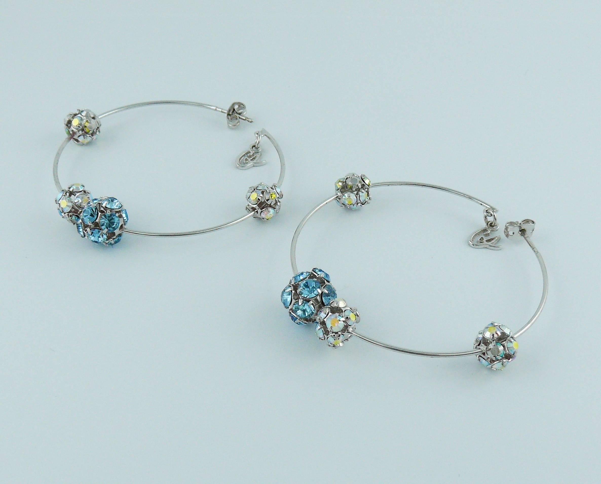 Women's Christian Lacroix Jewelled Hoop Earrings For Sale