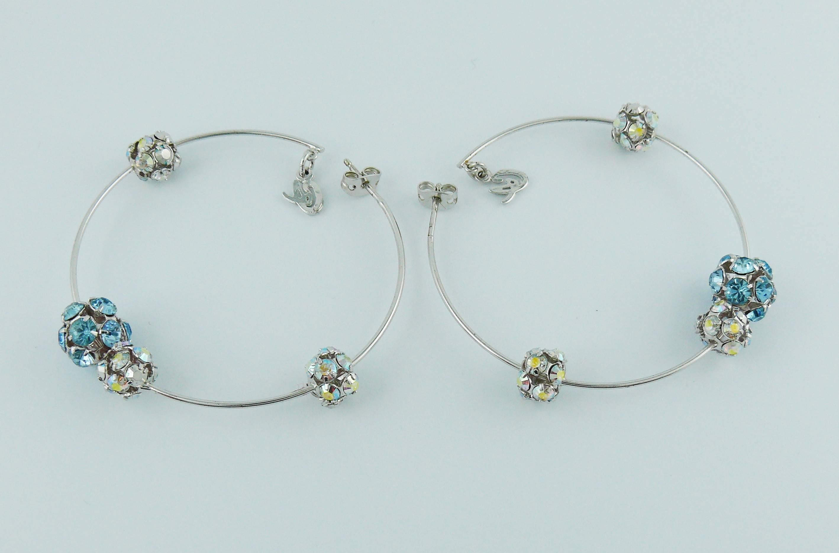 Christian Lacroix Jewelled Hoop Earrings For Sale 2