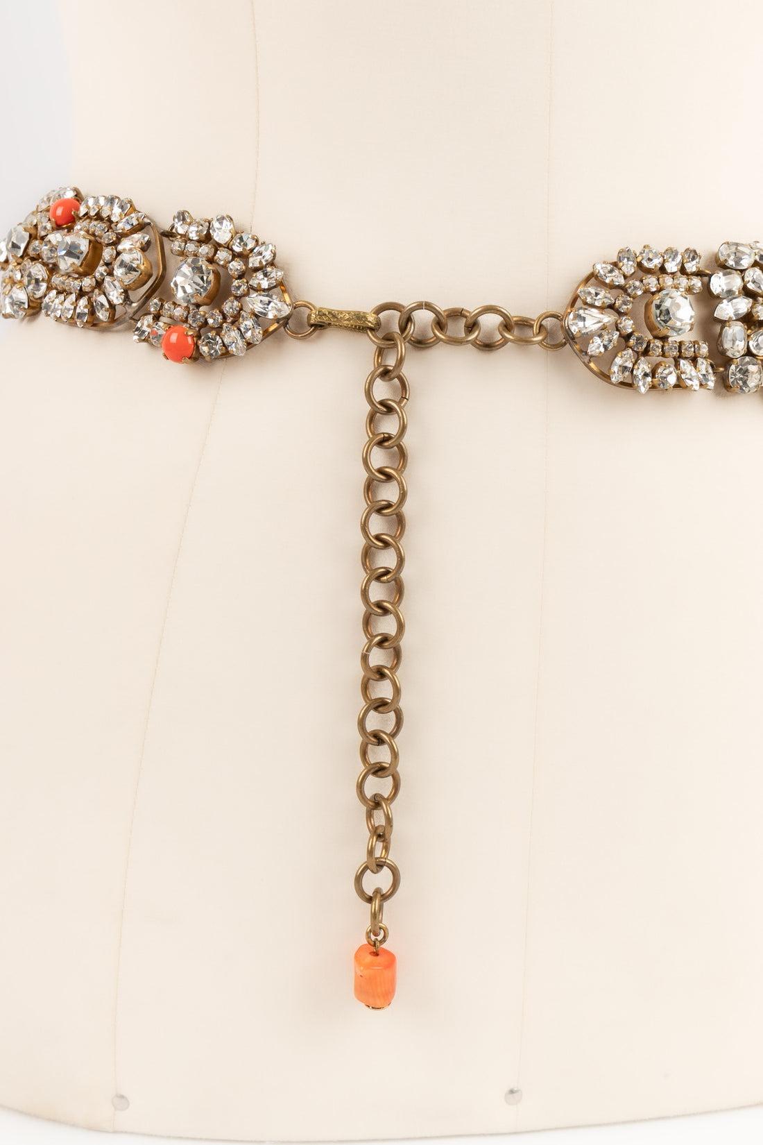 Christian Lacroix, ceinture de bijoux en métal doré, années 1990 en vente 1