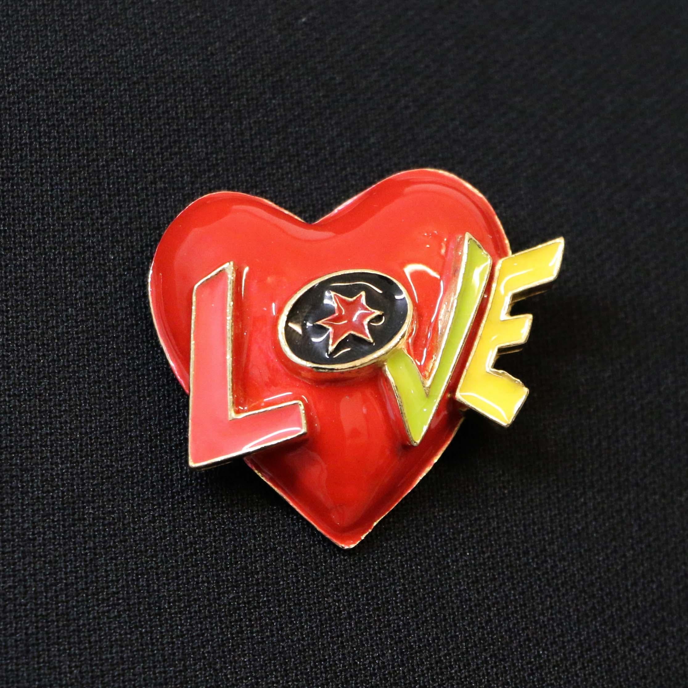 Women's Christian Lacroix Love Brooch For Sale