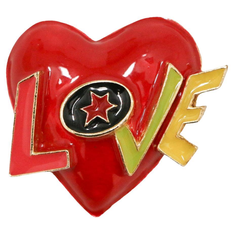 Christian Lacroix Love Brooch For Sale