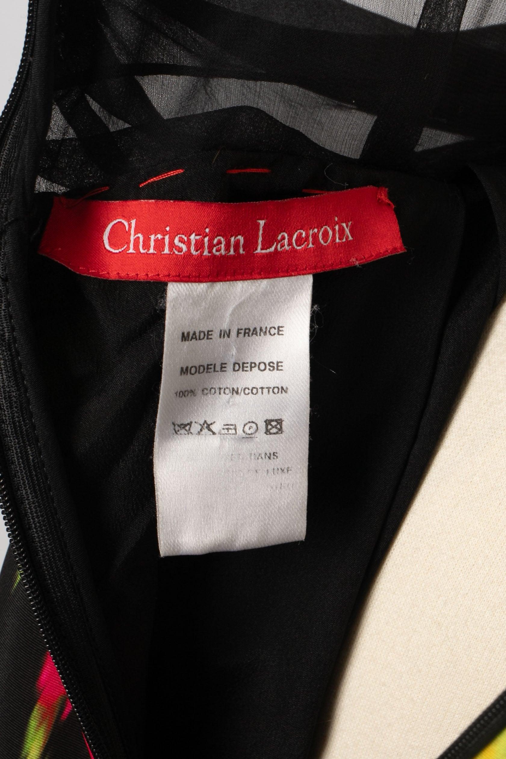 Christian Lacroix Kleid in mittlerer Länge mit mehrfarbigen Blumenmustern im Angebot 2