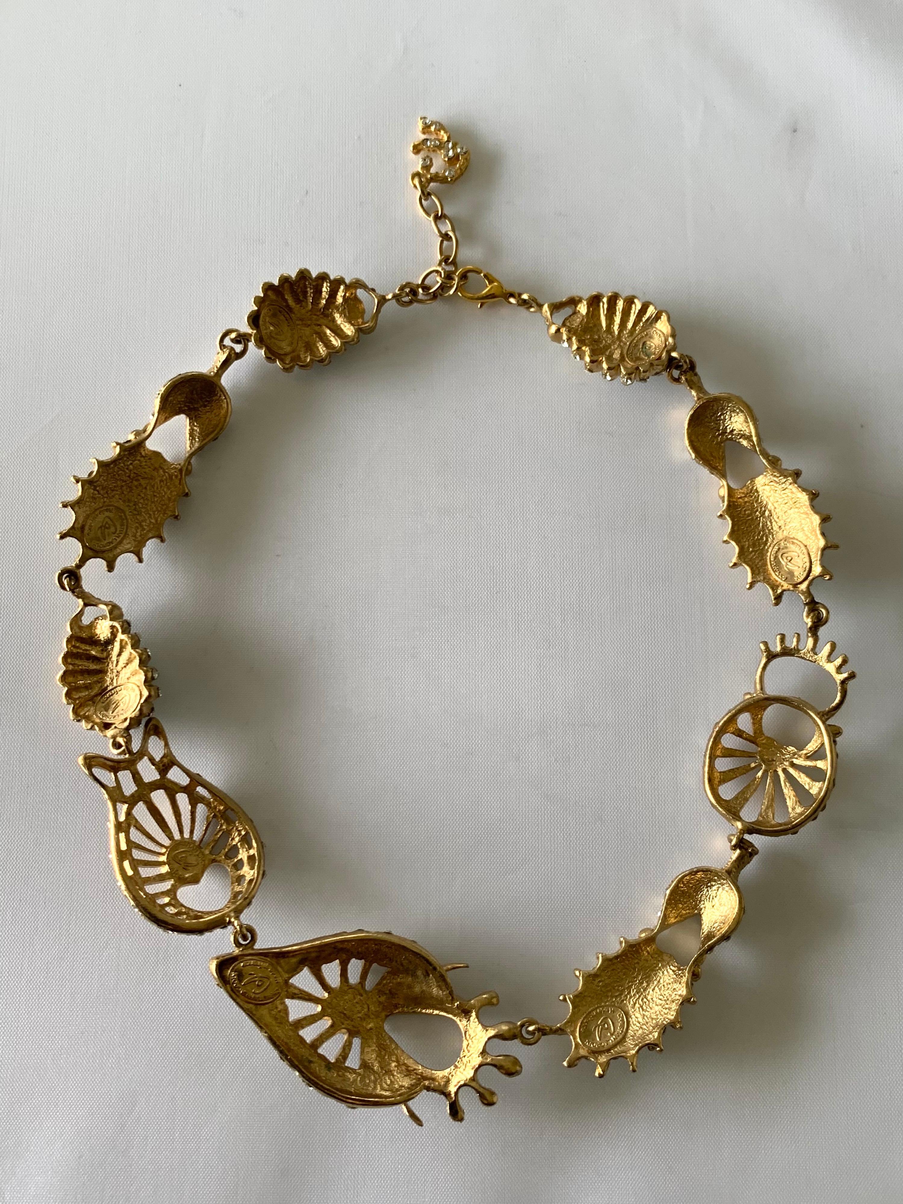 Christian Lacroix Modernist Diamante Statement Necklace 2
