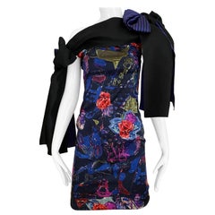 Christian Lacroix Multi Color Print Dress with Bows