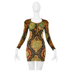 Christian Lacroix - Vestito in velluto schiacciato multicolore e dorato