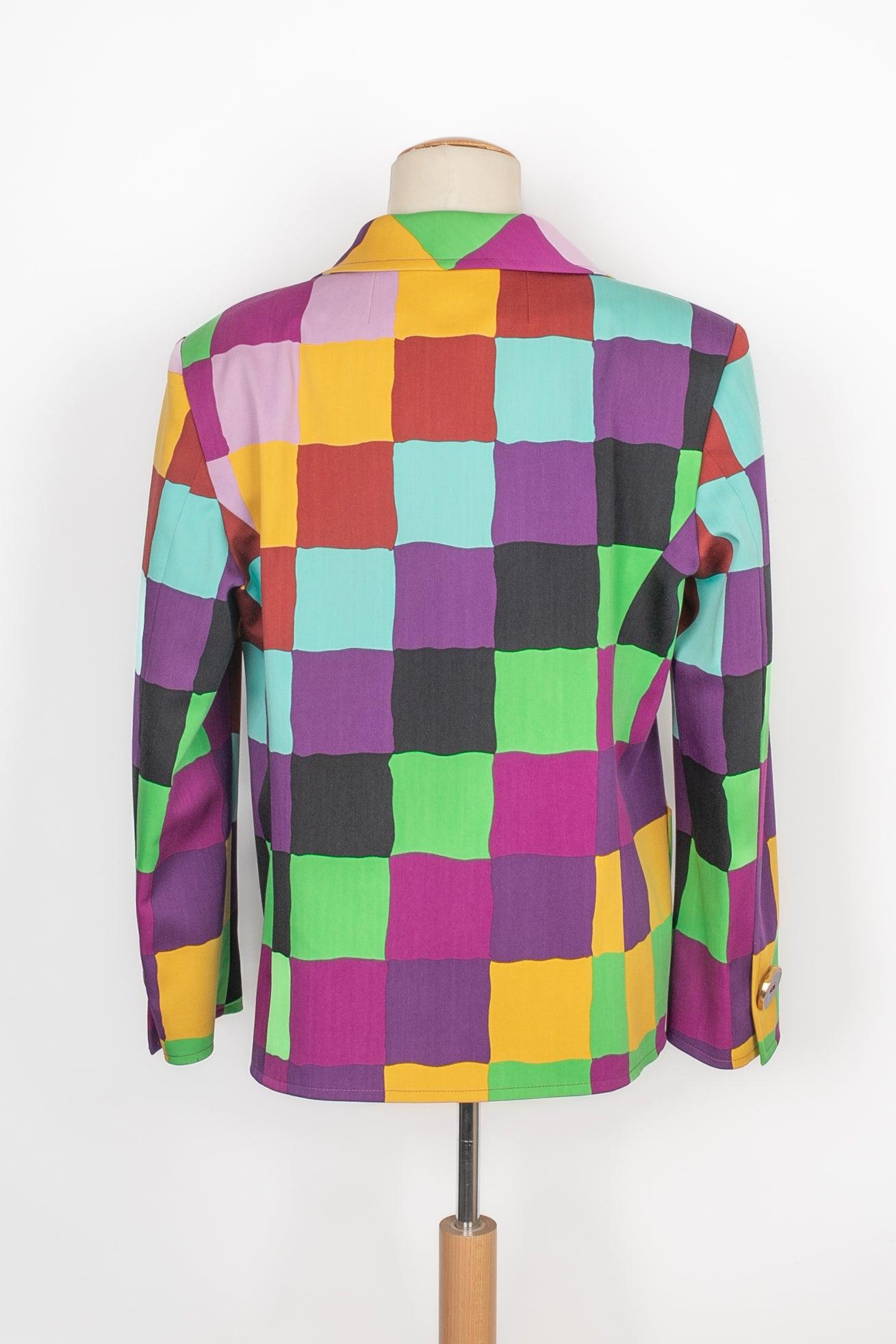Grigio Christian Lacroix Giacca in lana mista multicolore in vendita