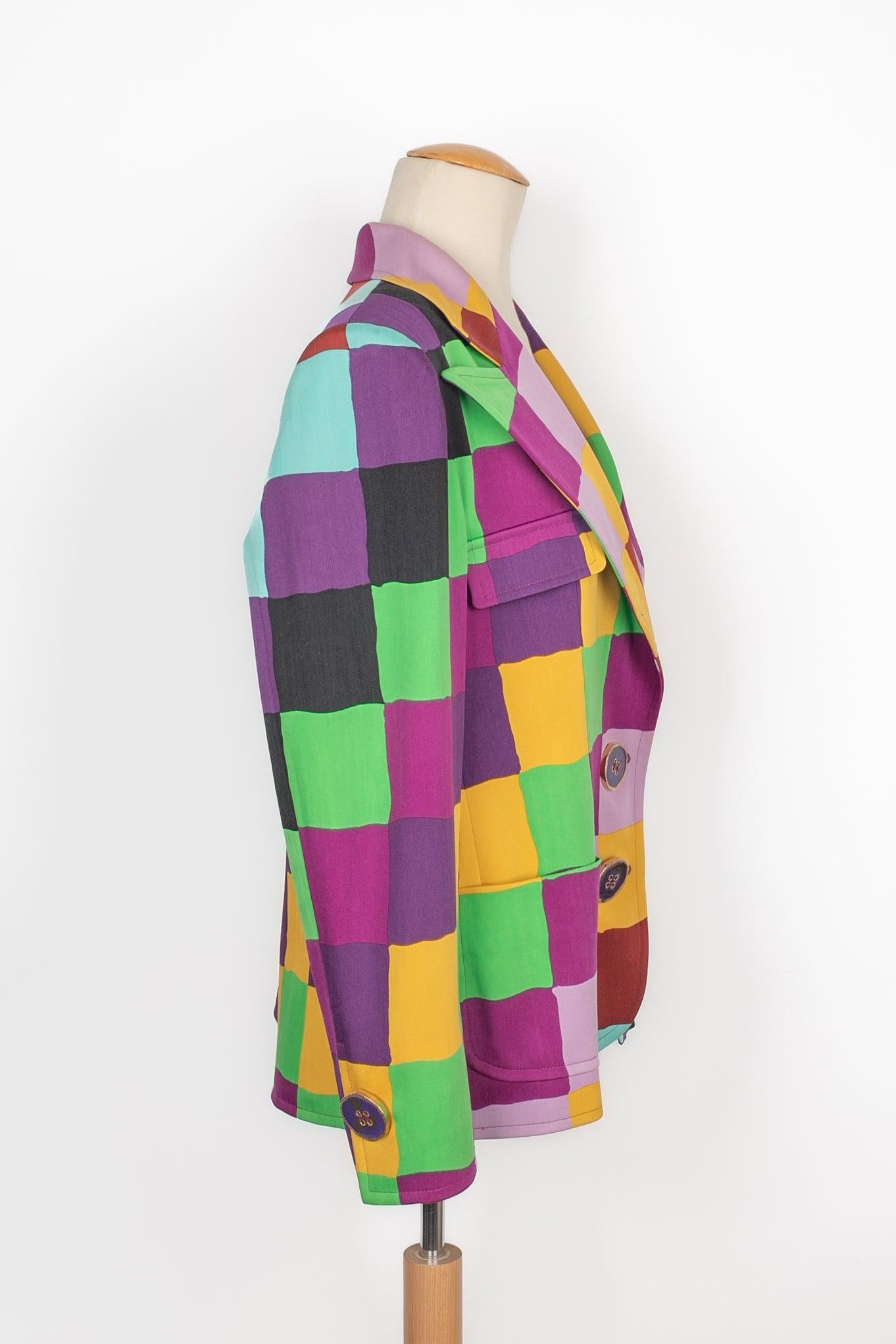 Christian Lacroix Giacca in lana mista multicolore In condizioni buone in vendita a SAINT-OUEN-SUR-SEINE, FR