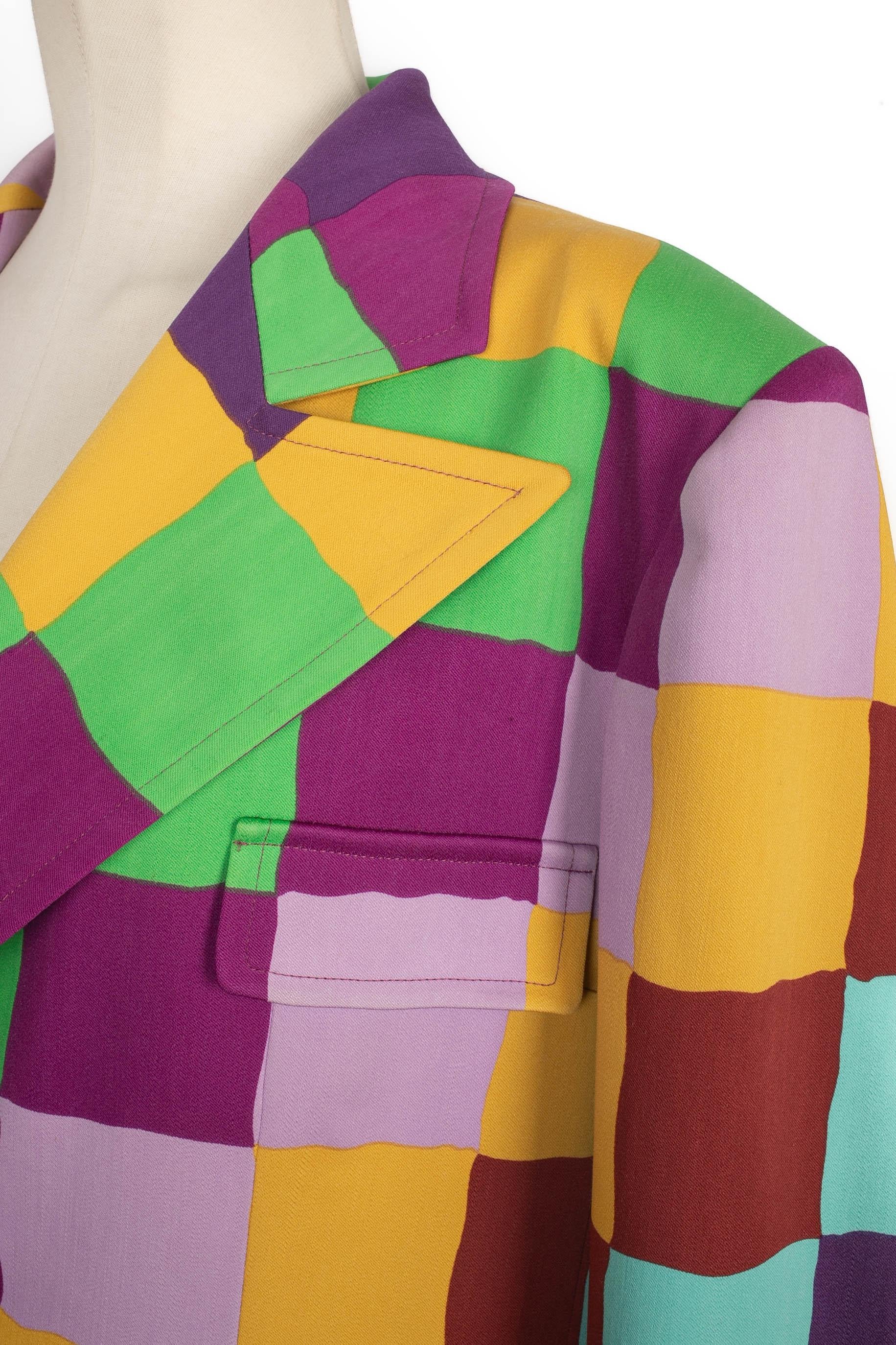 Donna Christian Lacroix Giacca in lana mista multicolore in vendita