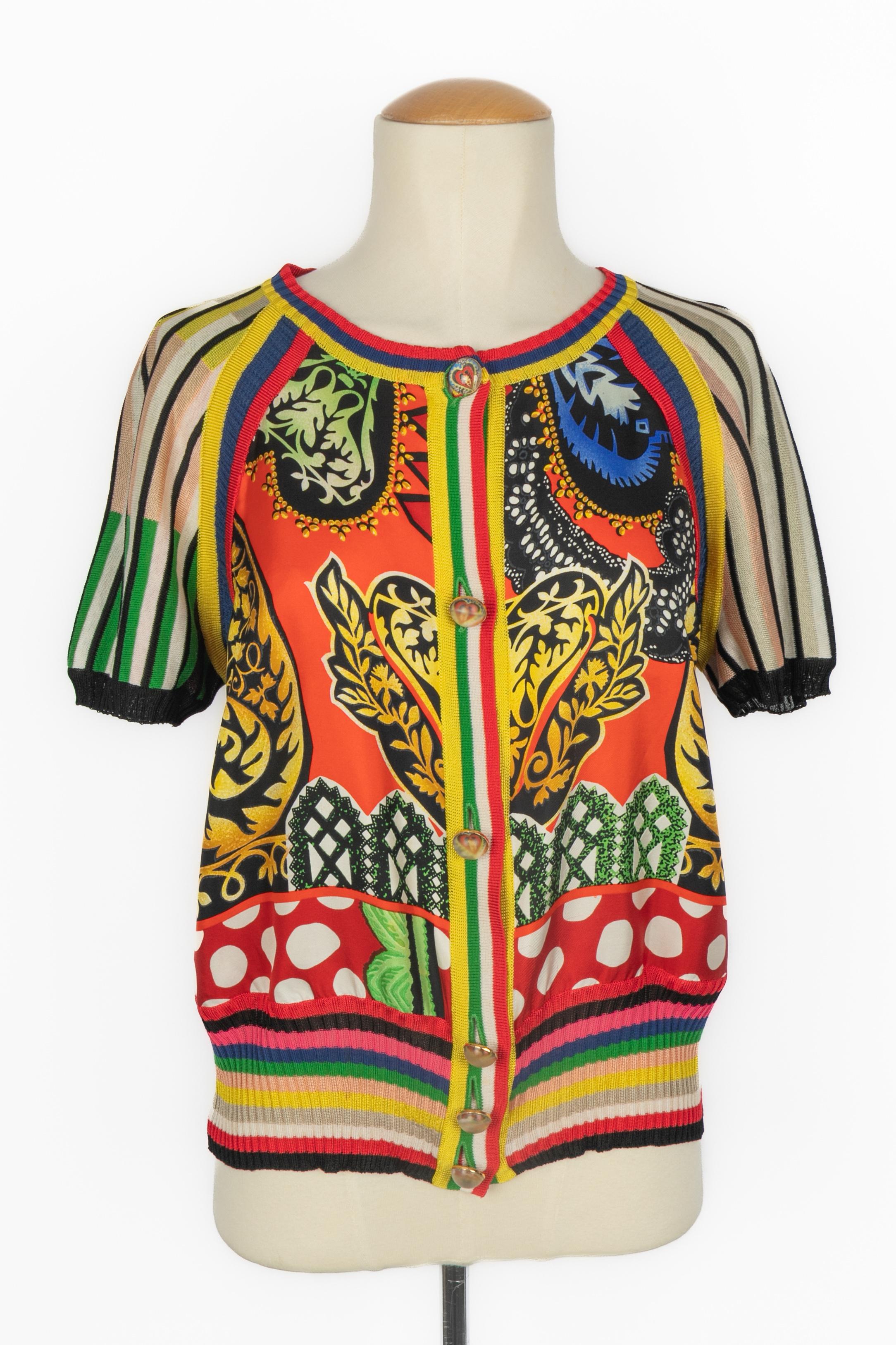 Chaqueta de punto multicolor Christian Lacroix