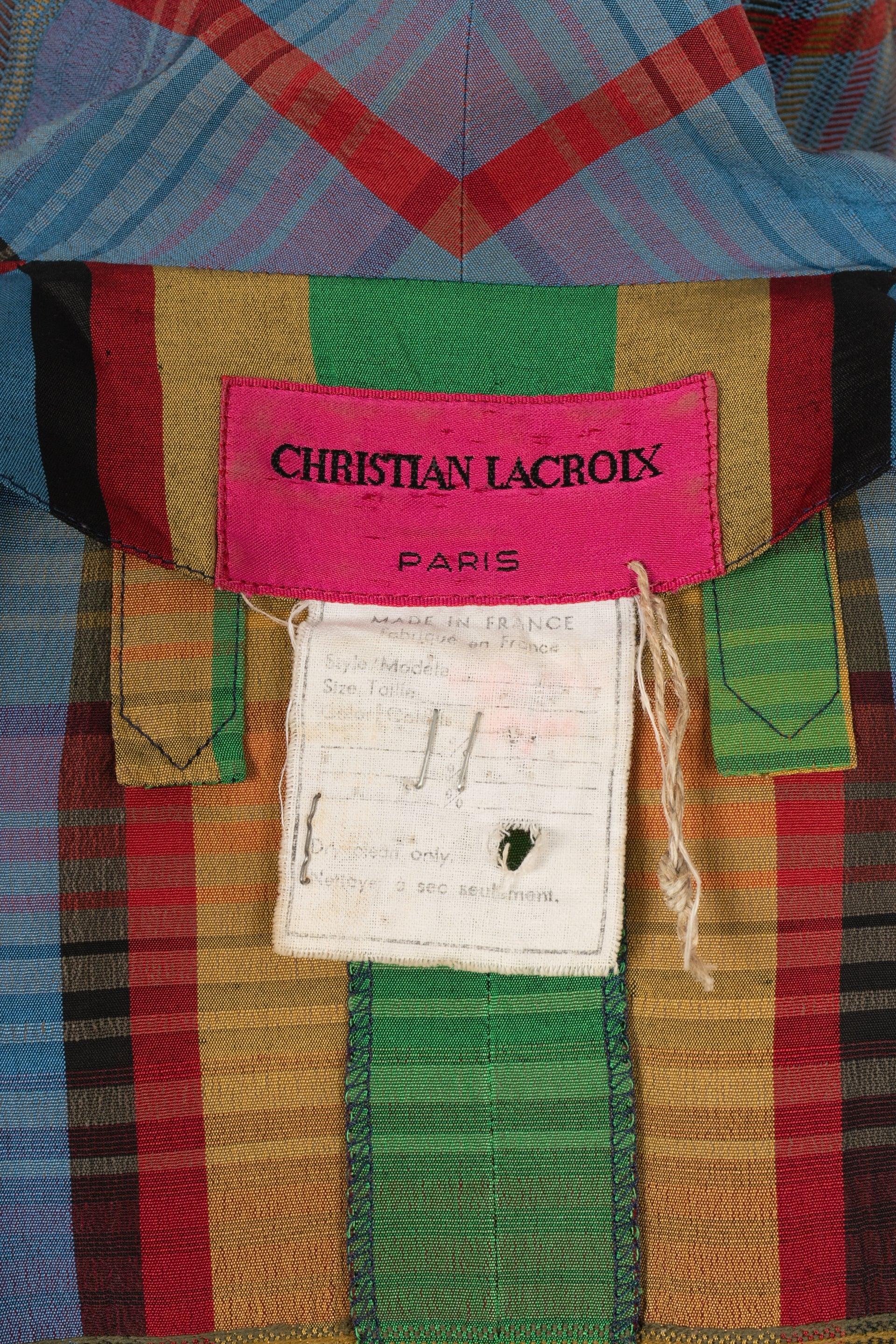 Christian Lacroix Mehrfarbiges Seiden-Set aus einem Hemd und einem Rock aus Seide im Angebot 6