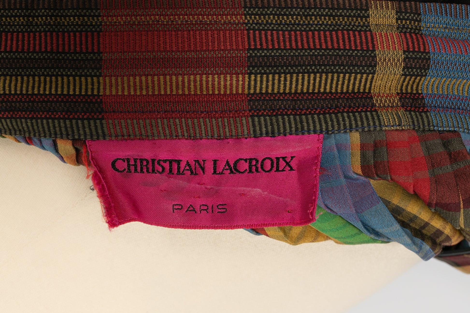Christian Lacroix Mehrfarbiges Seiden-Set aus einem Hemd und einem Rock aus Seide im Angebot 4