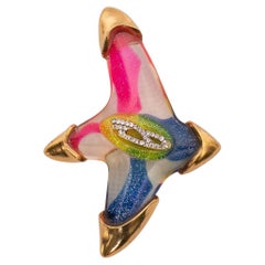 Christian Lacroix Mehrfarbige Brosche