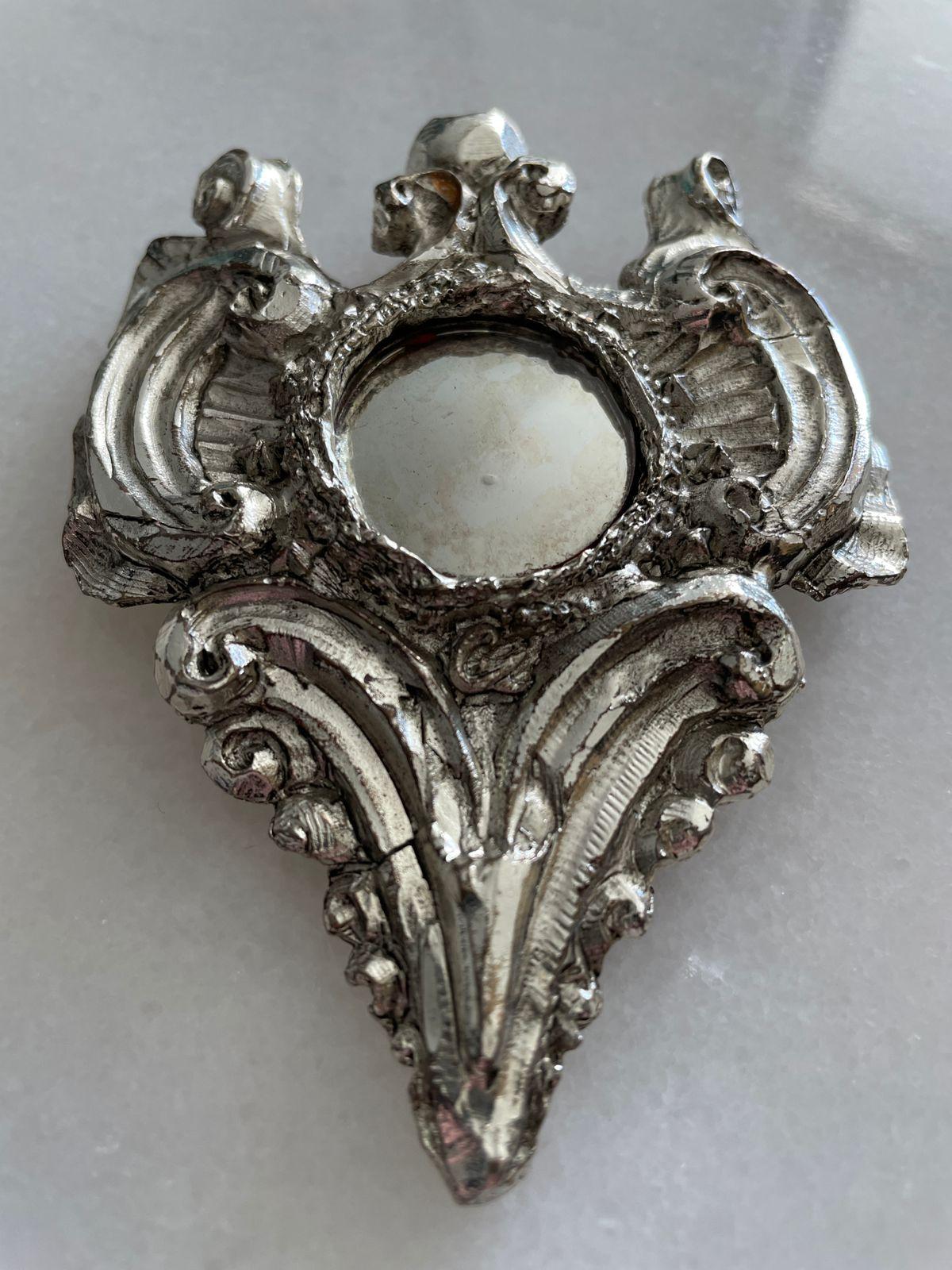 Women's or Men's Christian Lacroix Noel Mirror Heart Limited Edition Brooch For Sale