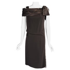 Christian Lacroix Nummeriertes Haute Couture Schwarzes Kleid mit schwarzen Spitzenärmeln Optional