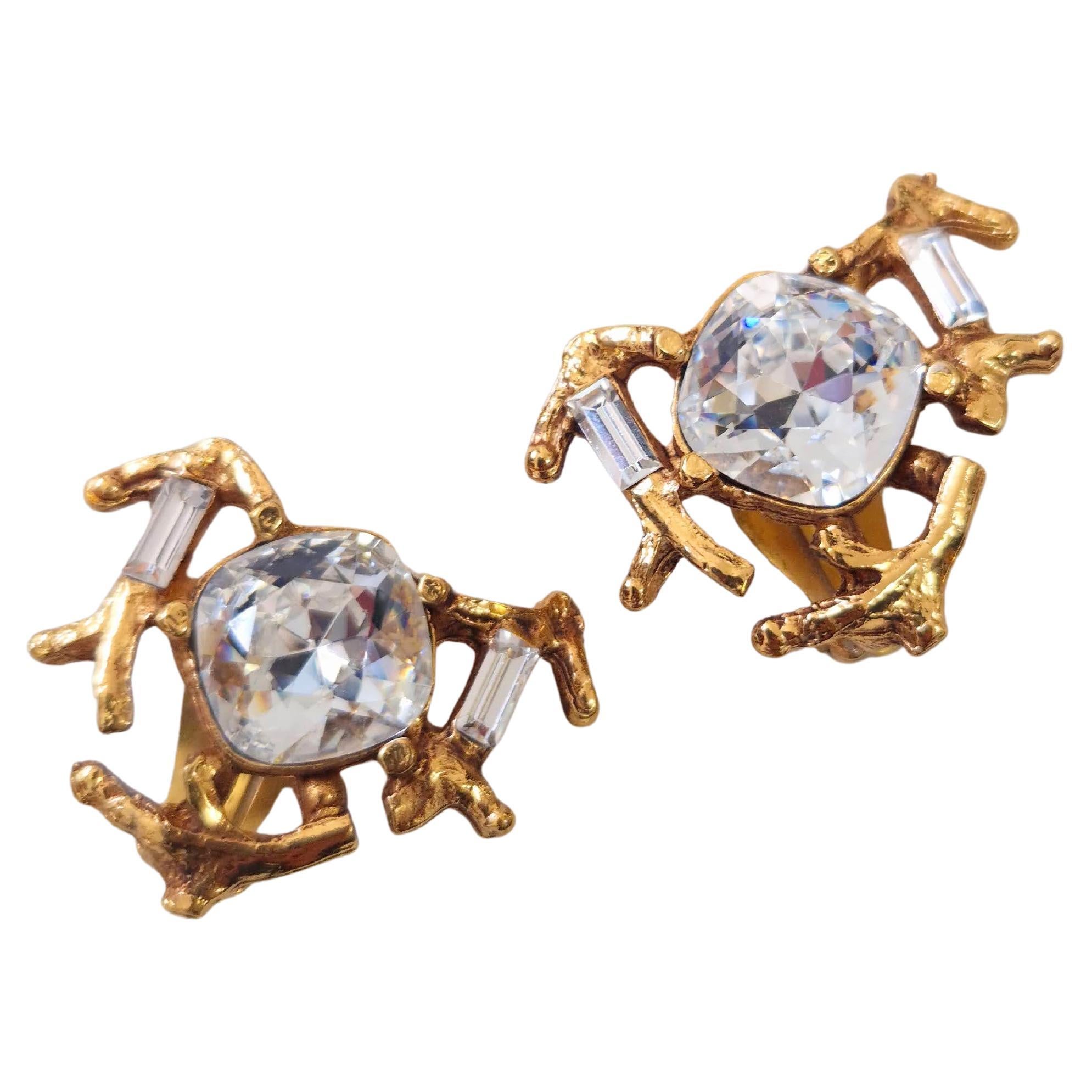 Christian Lacroix 1980s vintage clip-on earrings