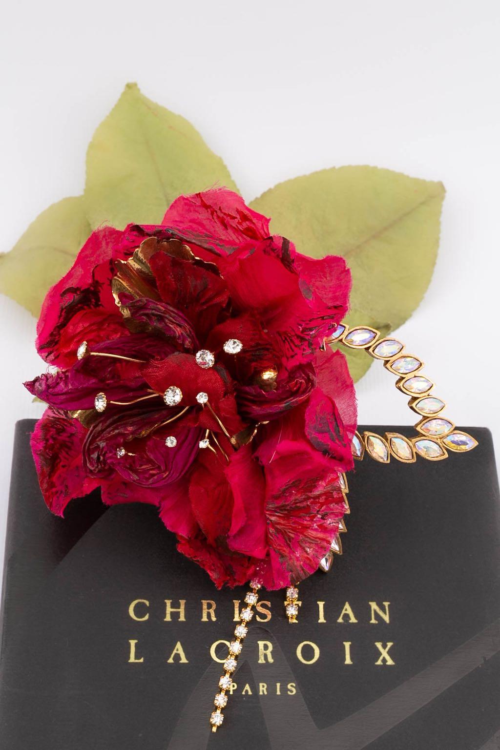 Christian Lacroix Organza Brooch in Gilted Metal For Sale 6