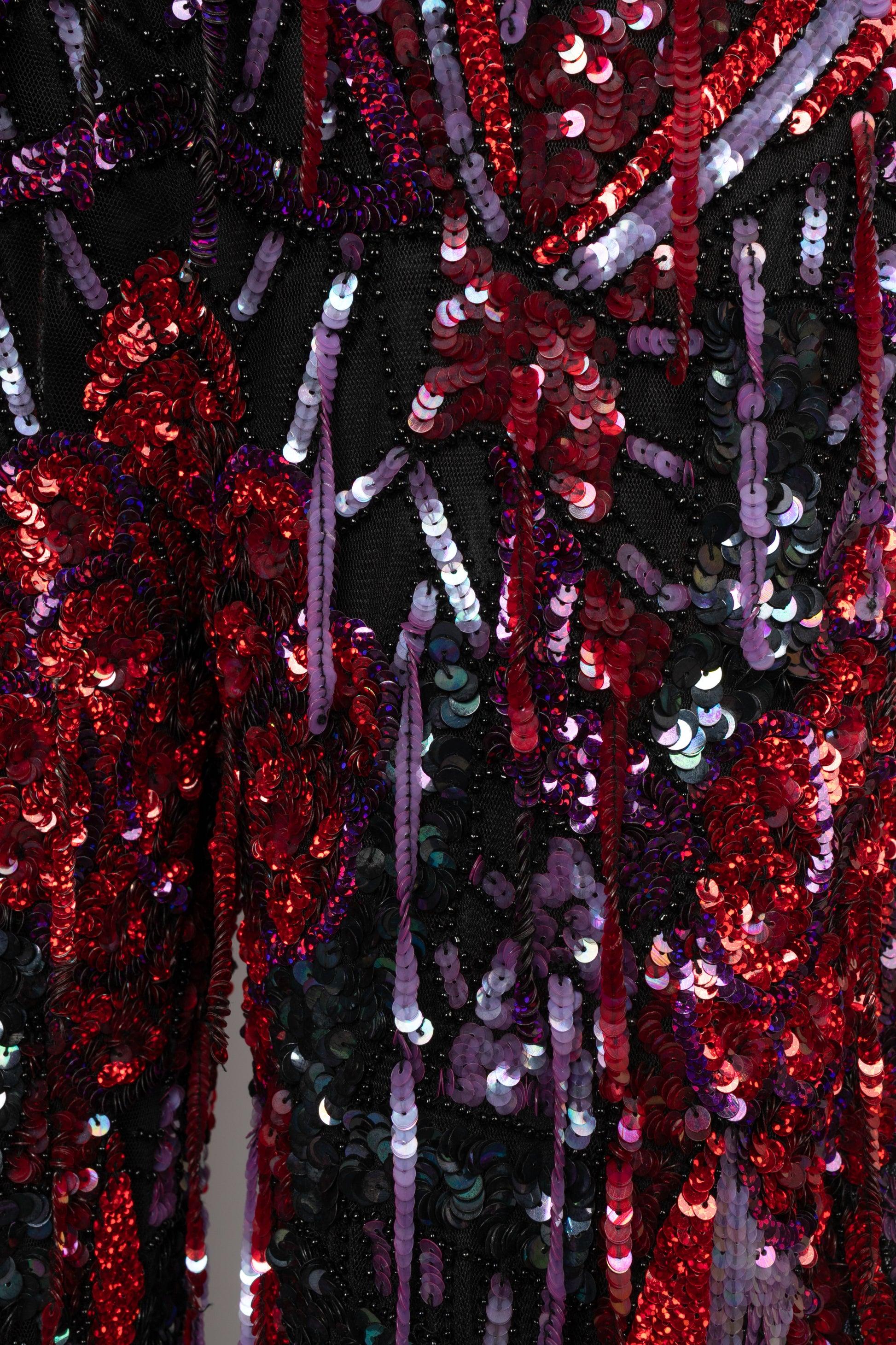 Pantalon à paillettes Christian Lacroix Haute Couture en vente 2