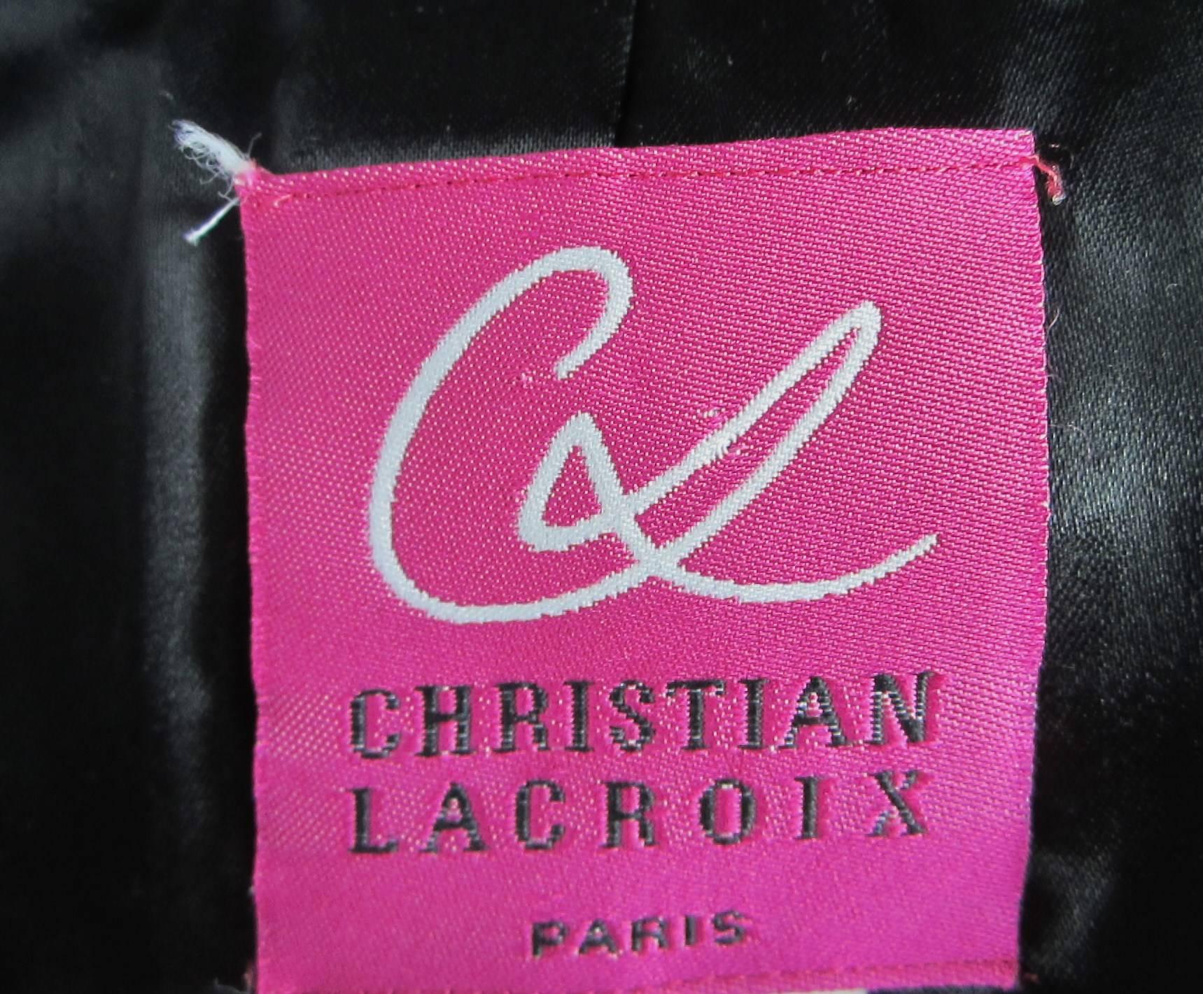 Christian Lacroix Paris Color Block Jacket Purple Green RED 1990s For Sale 4