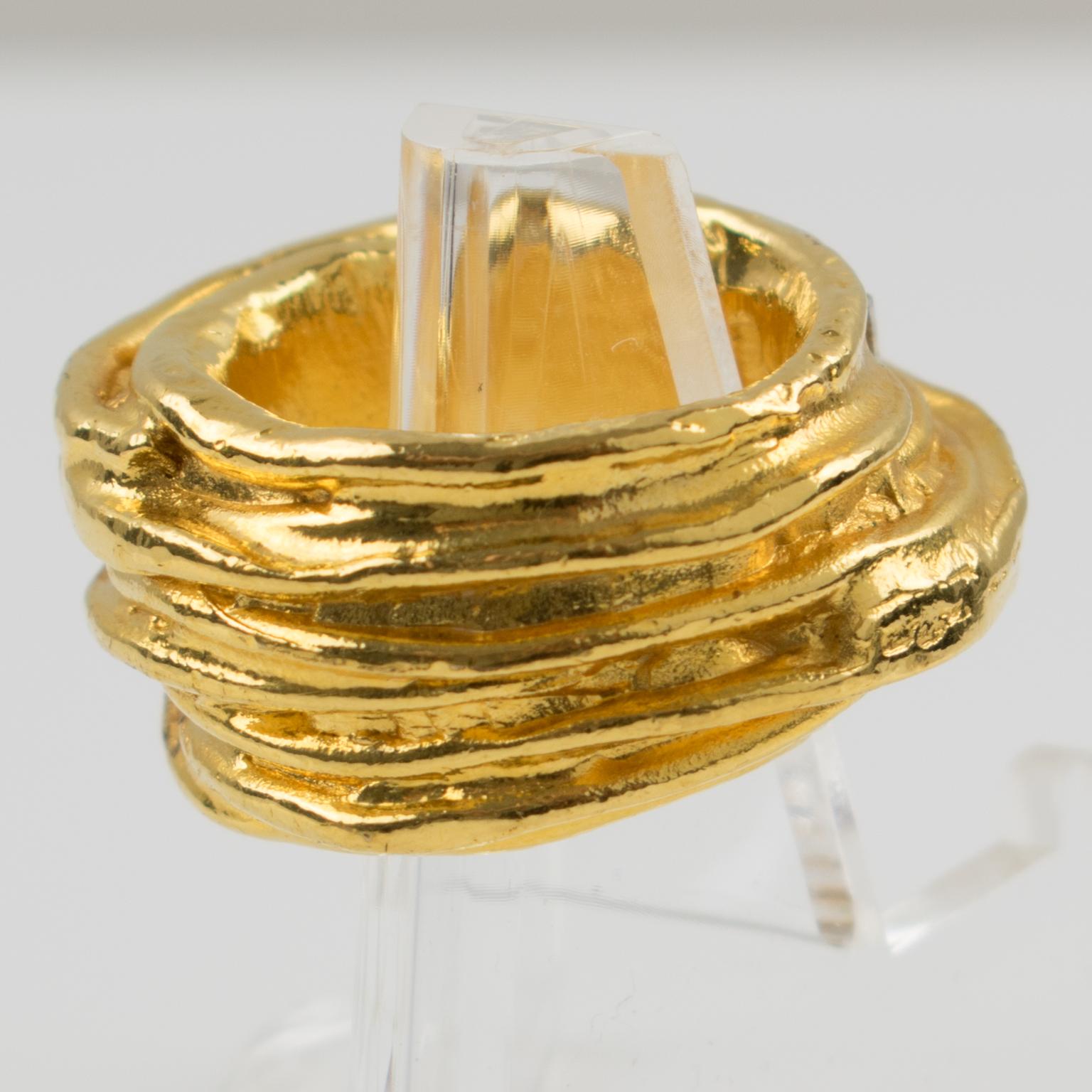 Modern Christian Lacroix Jeweled Band Ring