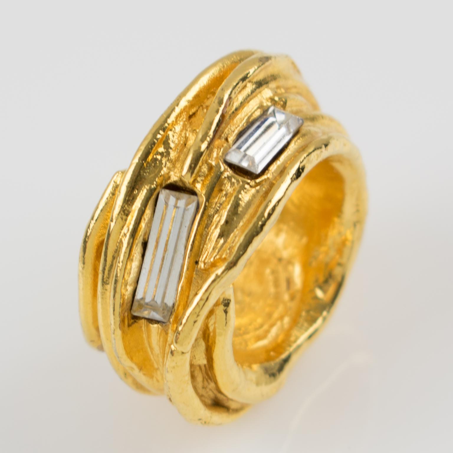 Women's or Men's Christian Lacroix Jeweled Band Ring