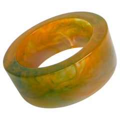 Christian Lacroix - Bracelet en acrylique vert et orange
