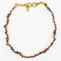 Christian Lacroix Paris Multicolor Wired Rigid Choker Necklace
