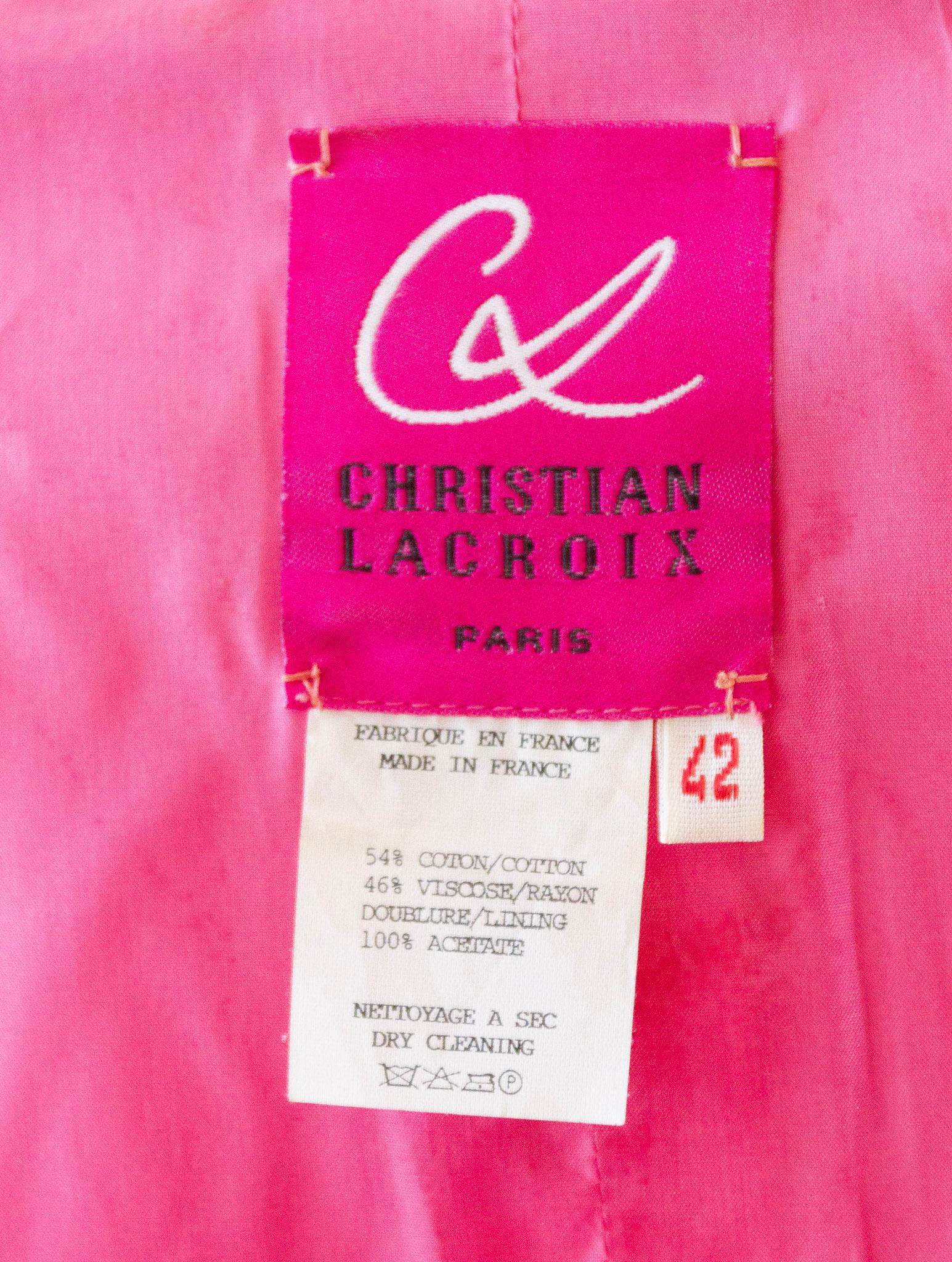 Christian Lacroix Paris Pink Heart Graffiti Ensemble, circa 1990s For Sale 11