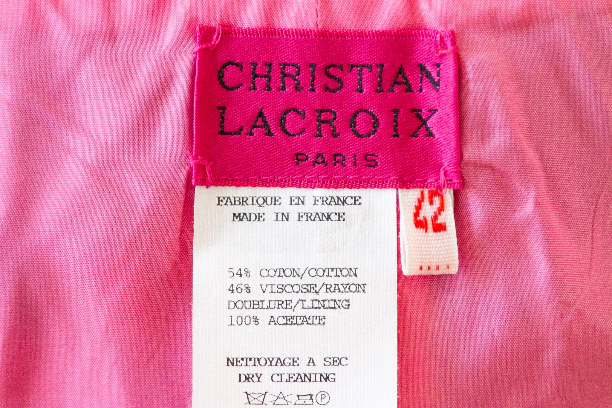Christian Lacroix Paris Pink Heart Graffiti Ensemble, circa 1990s For Sale 4