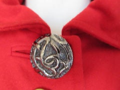 Christian Lacroix a Paris Veste à boutons en laine rouge