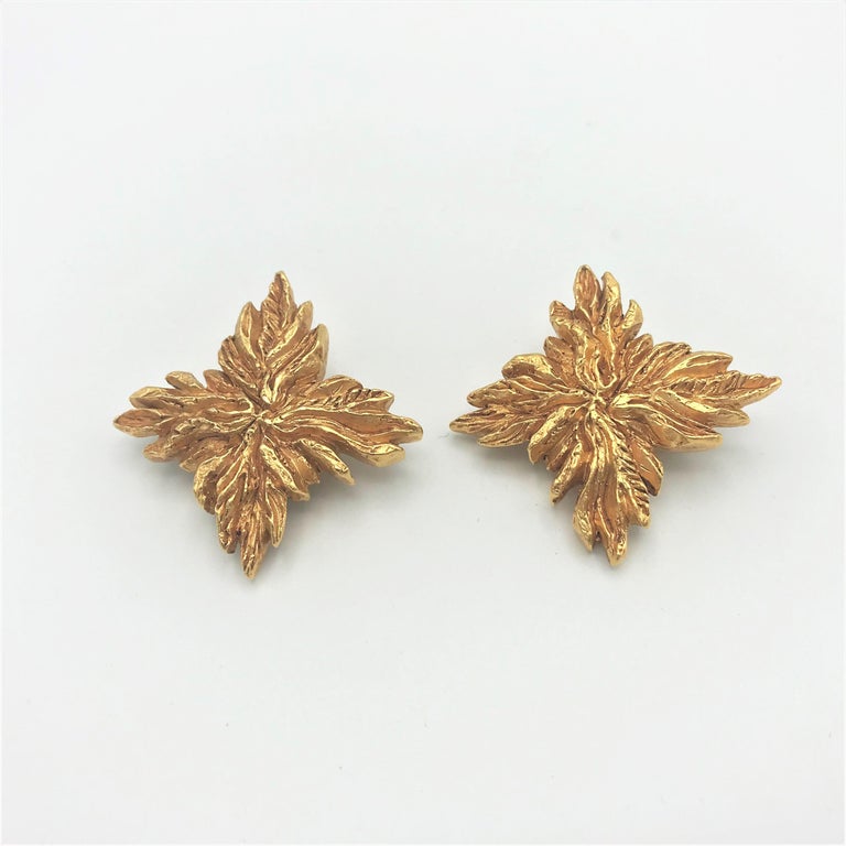 CHRISTIAN LACROIX Gilt Ear Drops 1990s main image 1
