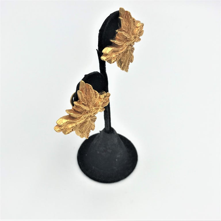 CHRISTIAN LACROIX Gilt Ear Drops 1990s