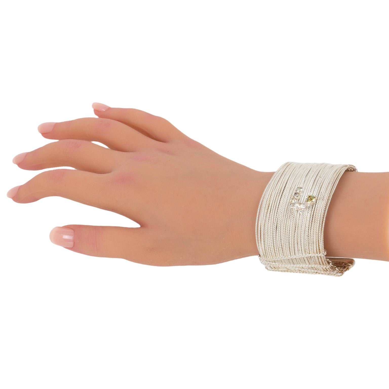 Christian Lacroix Paris Silvered Jeweled Bracelet For Sale 7
