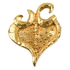 Christian Lacroix Pin Brooch Baroque Heart