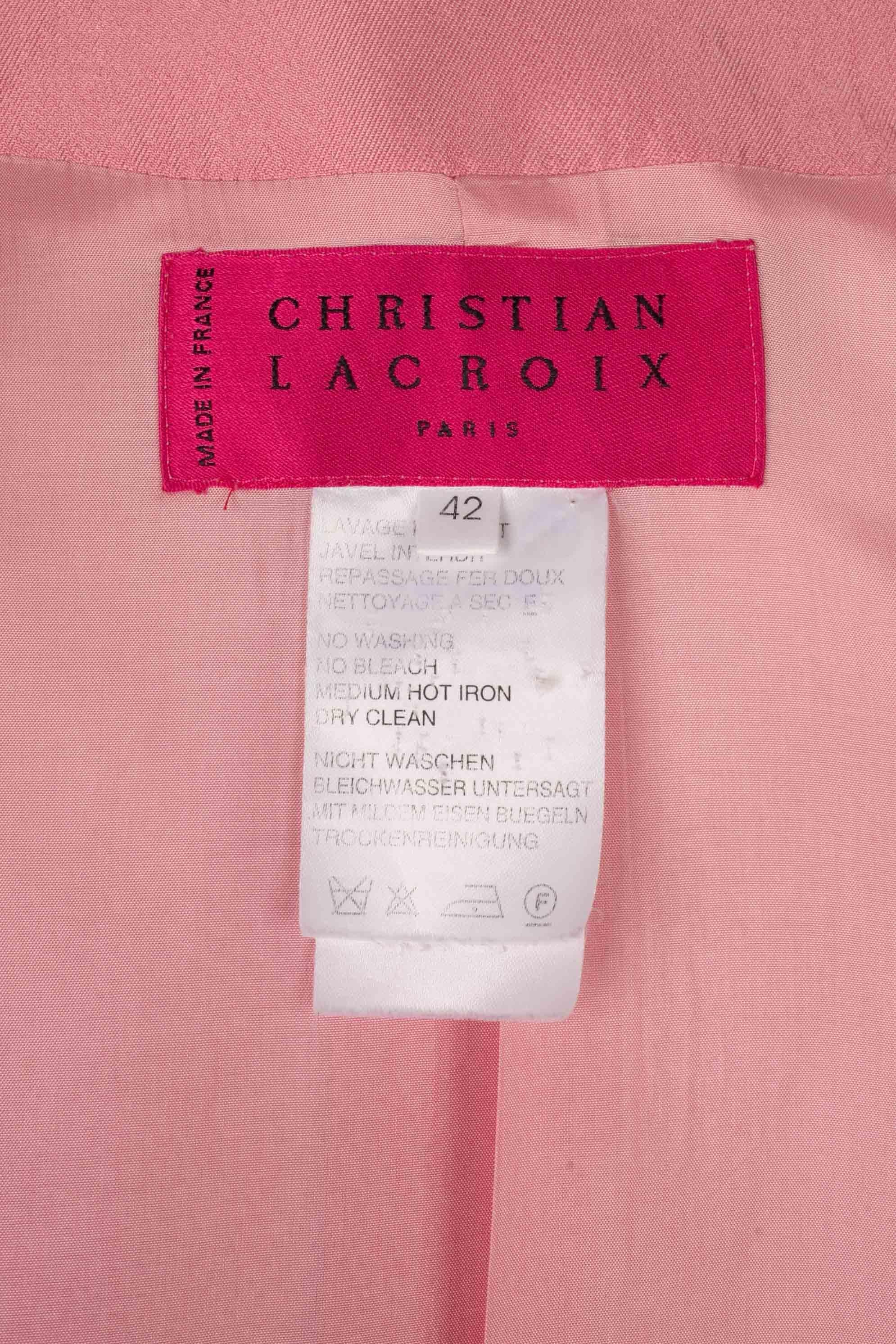 CHRISTIAN LACROIX pink jacket For Sale 5