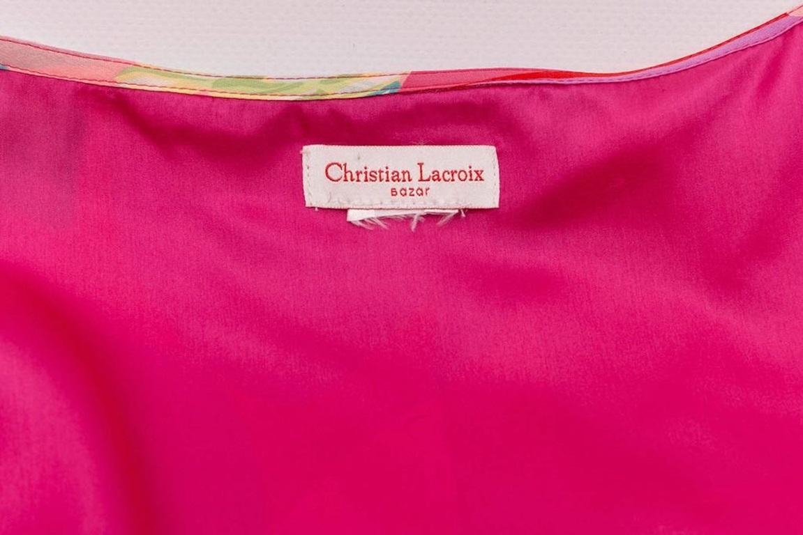 Christian Lacroix Pink Set in Lace and Silk Crepe For Sale 12