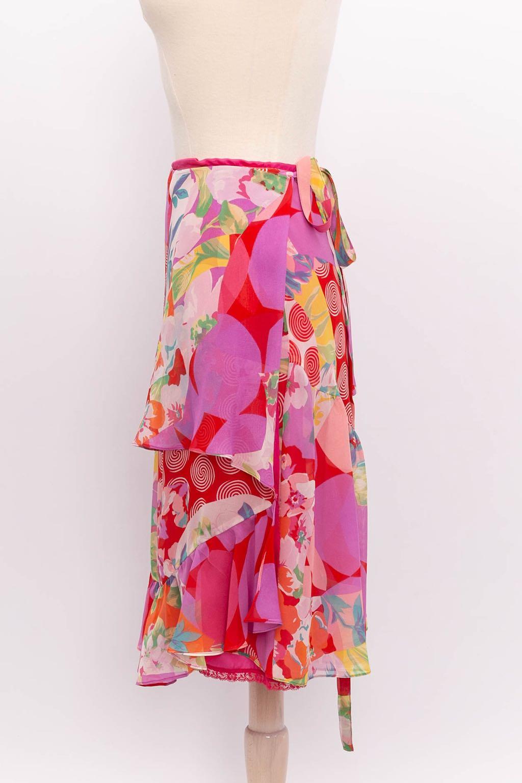Christian Lacroix Pink Set in Lace and Silk Crepe For Sale 2