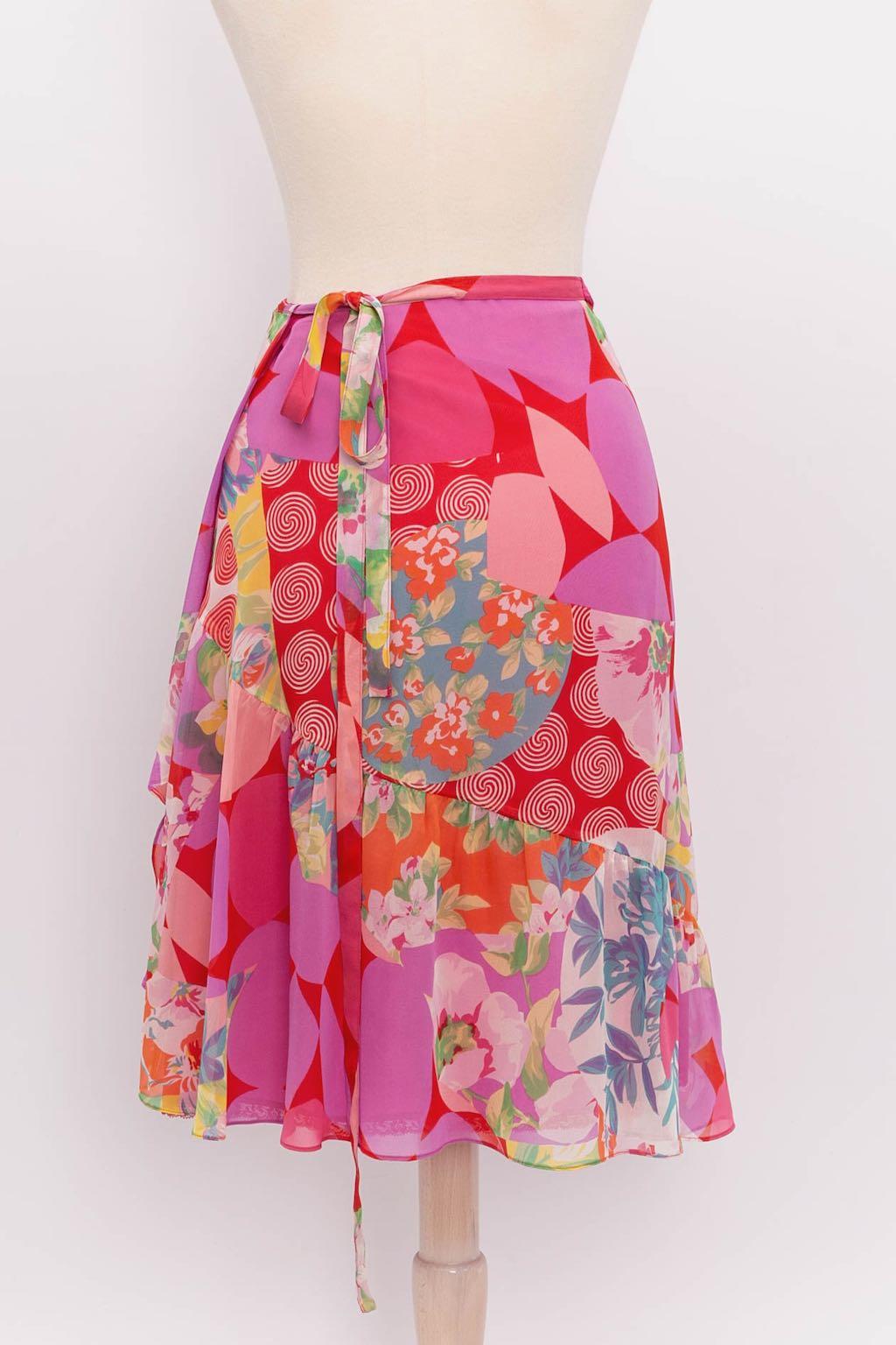 Christian Lacroix Pink Set in Lace and Silk Crepe For Sale 3