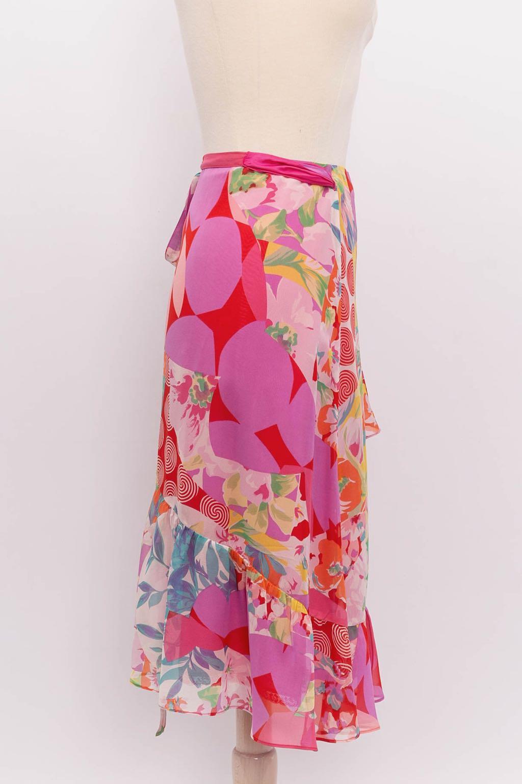Christian Lacroix Pink Set in Lace and Silk Crepe For Sale 4