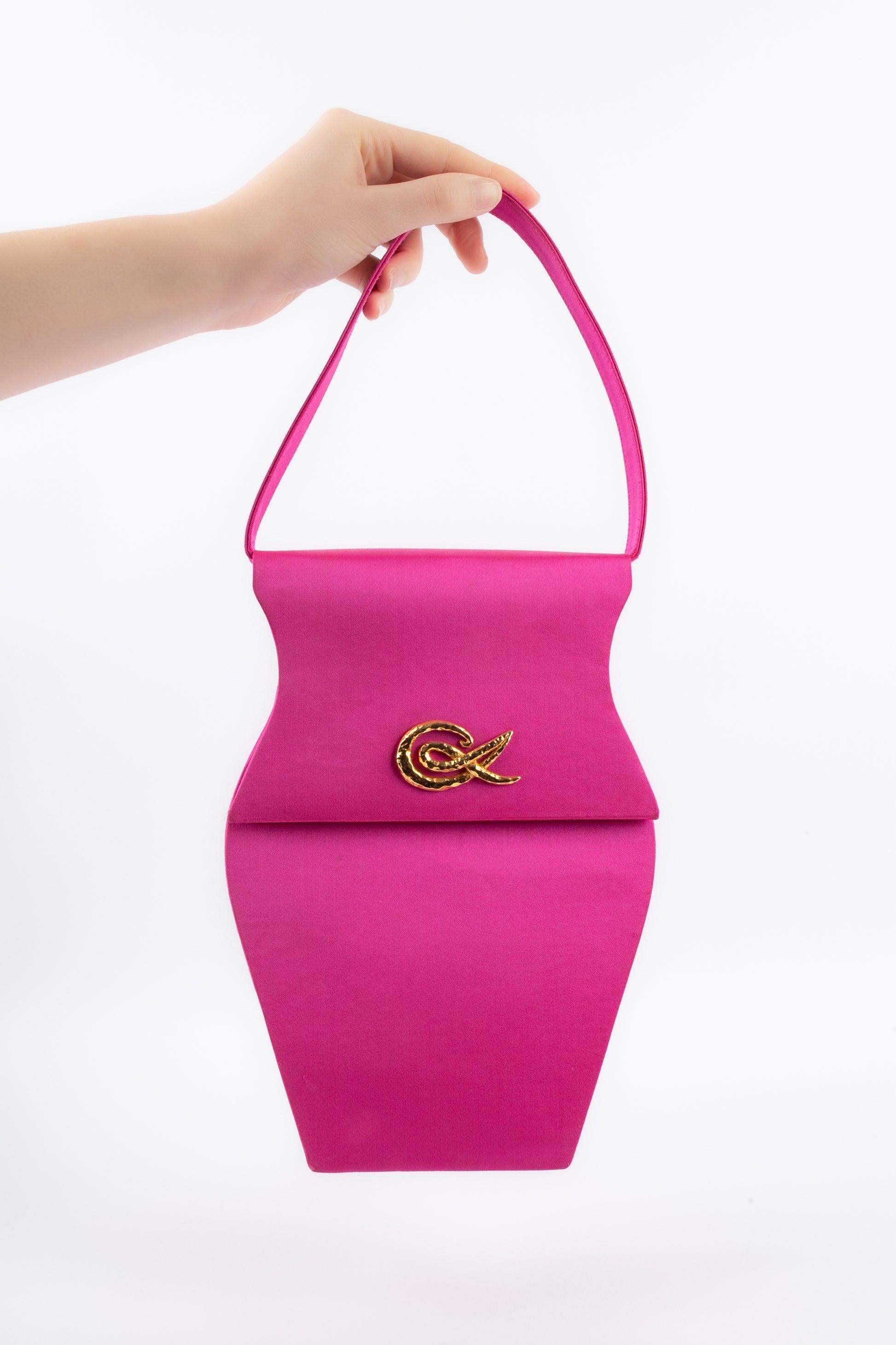 Christian Lacroix Pink Silk Bag For Sale 4